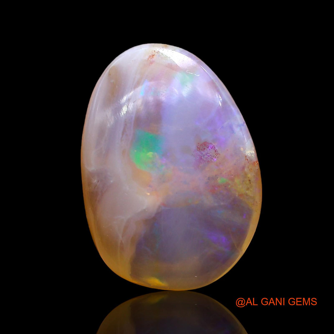 Natural Fire Opal Gemstone 5.00 Cts Loose Fancy Cabochon From Australia 16x11x4 mm AD-627