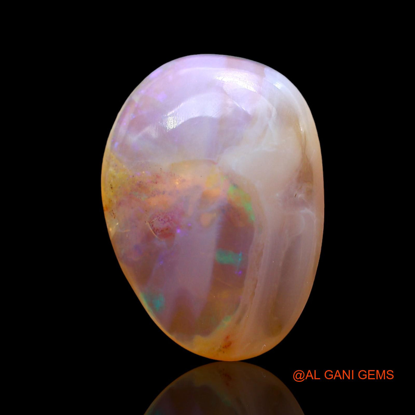 Natural Fire Opal Gemstone 5.00 Cts Loose Fancy Cabochon From Australia 16x11x4 mm AD-627