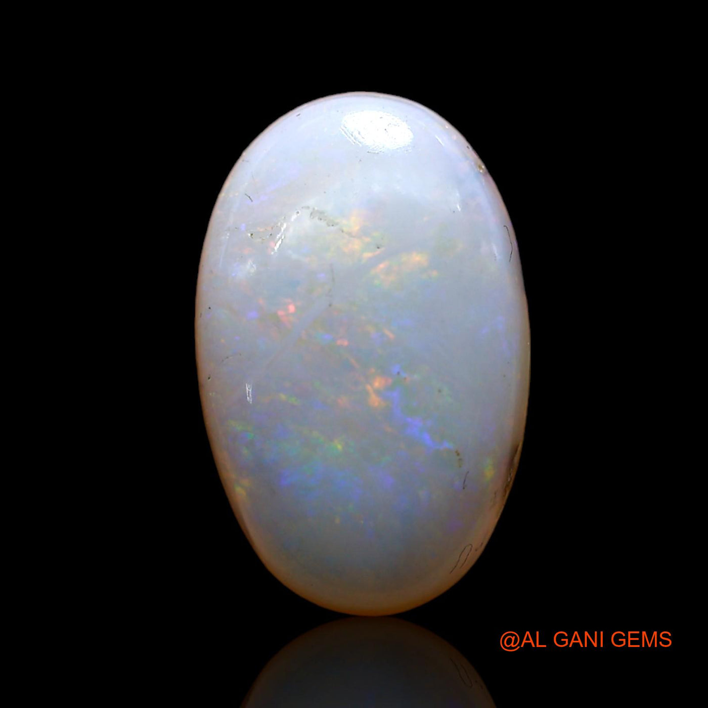 4.00 Cts Unheated Australian Fire Opal Loose Gemstone Oval Cabochon Natural 14x9x5 mm AD-63
