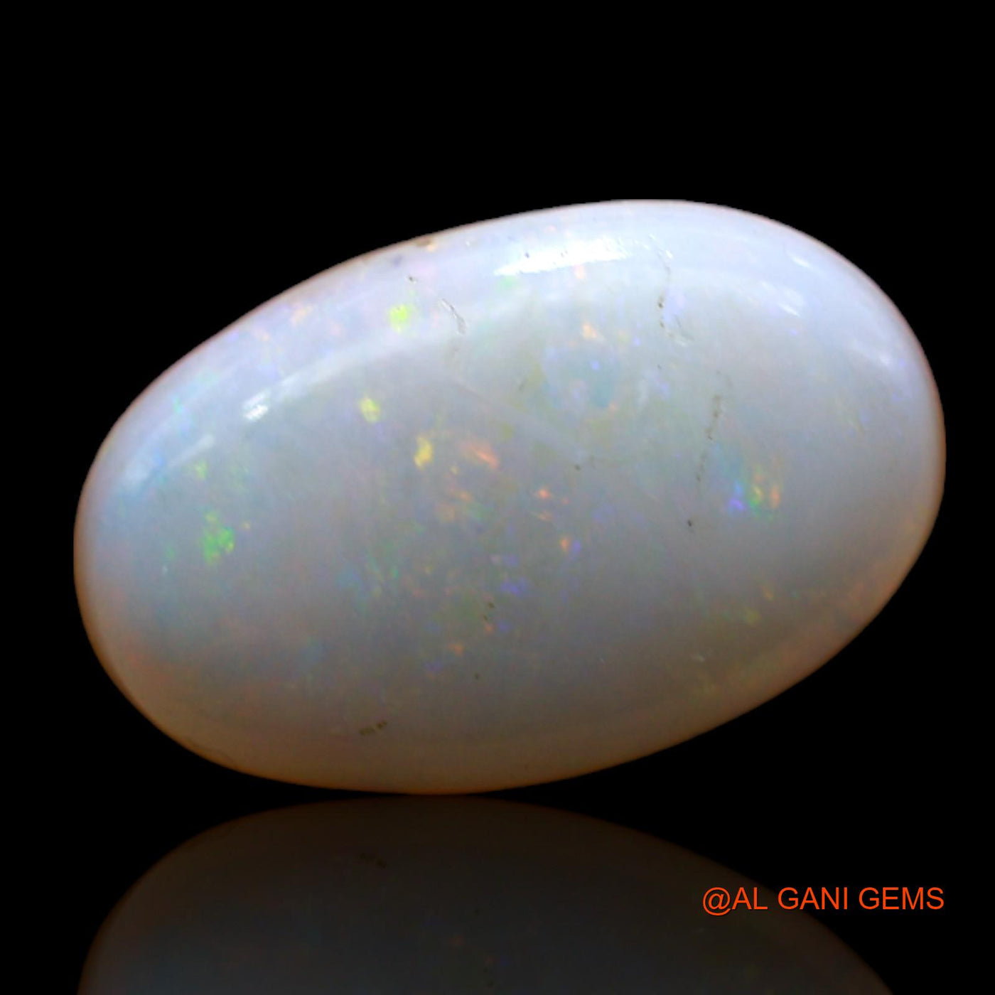 4.00 Cts Unheated Australian Fire Opal Loose Gemstone Oval Cabochon Natural 14x9x5 mm AD-63