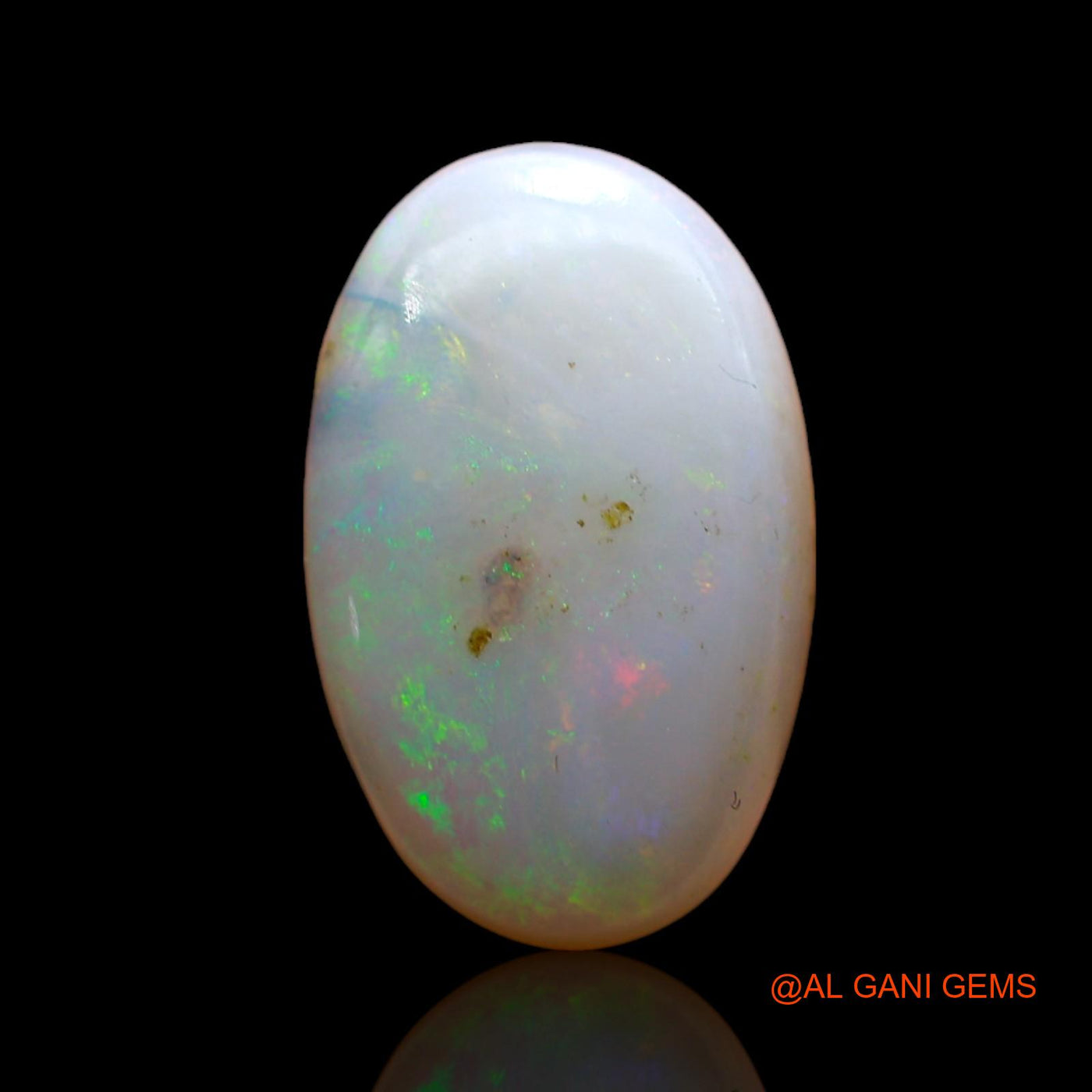 4.00 Cts Unheated Australian Fire Opal Loose Gemstone Oval Cabochon Natural 14x9x5 mm AD-63