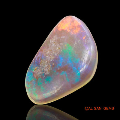 Natural Fire Opal Gemstone 2.00 Cts Loose Fancy Cabochon From Australia 16x11x1 mm AD-642