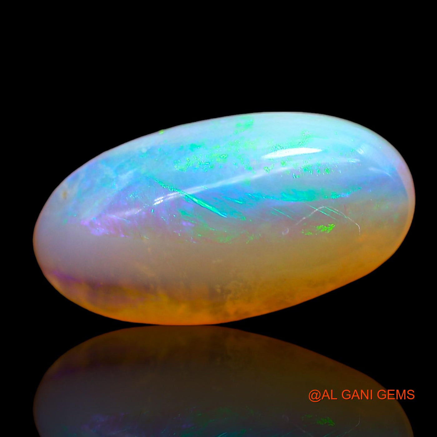Natural Untreated Fire Opal Loose Gemstone Oval Cabochon From Australia 5.00 Cts 16x8x6 mm AD-643