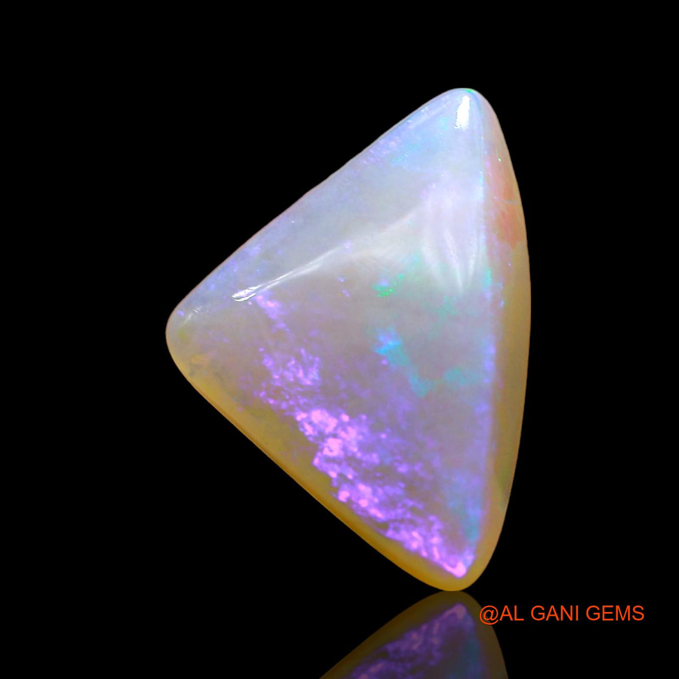 3.00 Cts Unheated Australian Fire Opal Loose Gemstone Trillion Cabochon Natural 16x11x4 mm AD-649