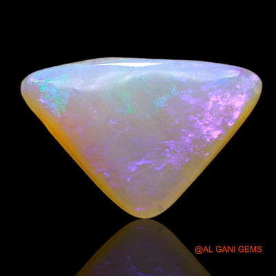 3.00 Cts Unheated Australian Fire Opal Loose Gemstone Trillion Cabochon Natural 16x11x4 mm AD-649