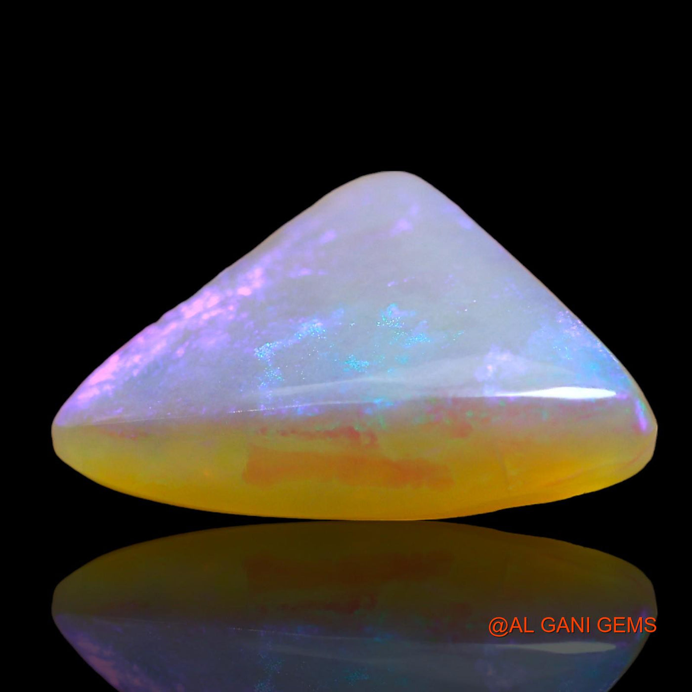 3.00 Cts Unheated Australian Fire Opal Loose Gemstone Trillion Cabochon Natural 16x11x4 mm AD-649