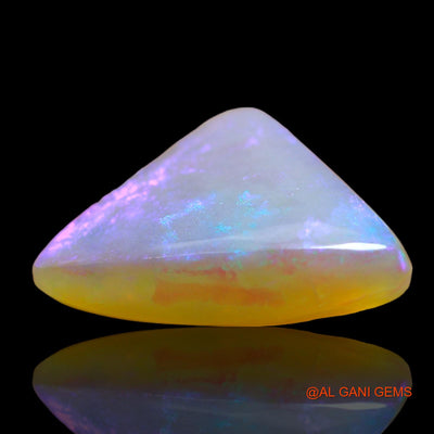 3.00 Cts Unheated Australian Fire Opal Loose Gemstone Trillion Cabochon Natural 16x11x4 mm AD-649