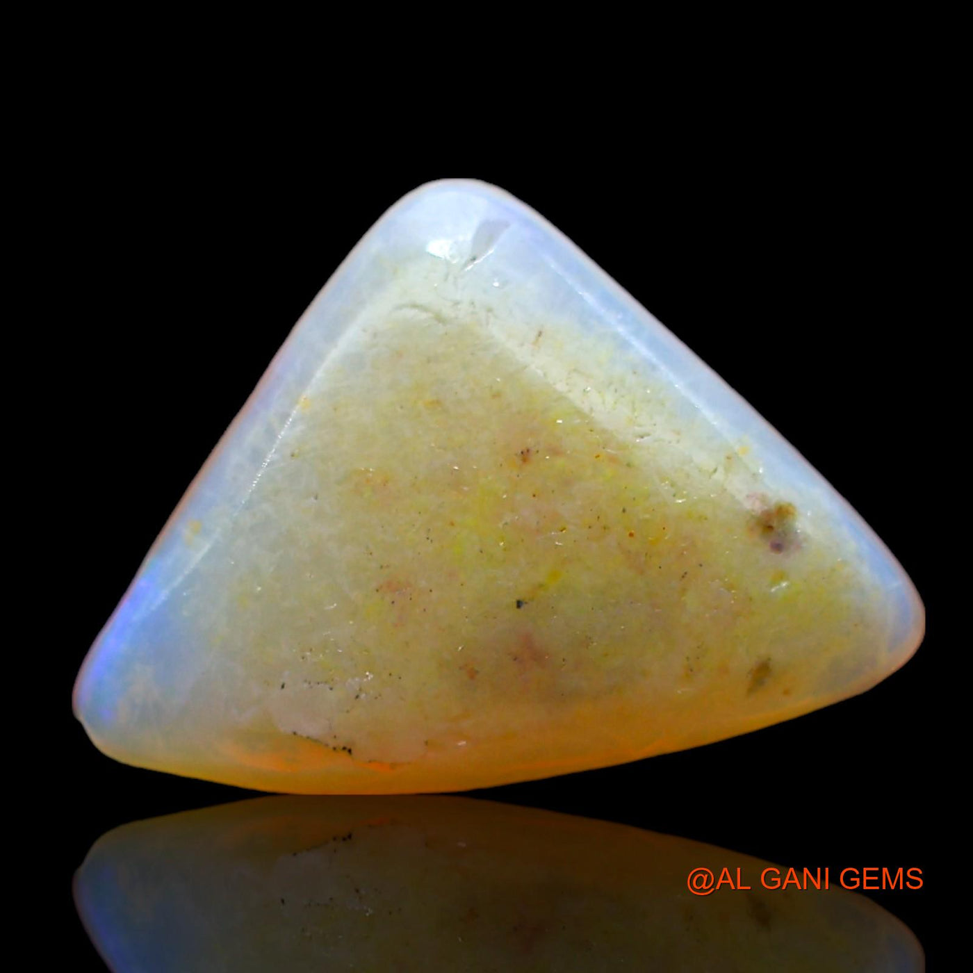 3.00 Cts Unheated Australian Fire Opal Loose Gemstone Trillion Cabochon Natural 16x11x4 mm AD-649