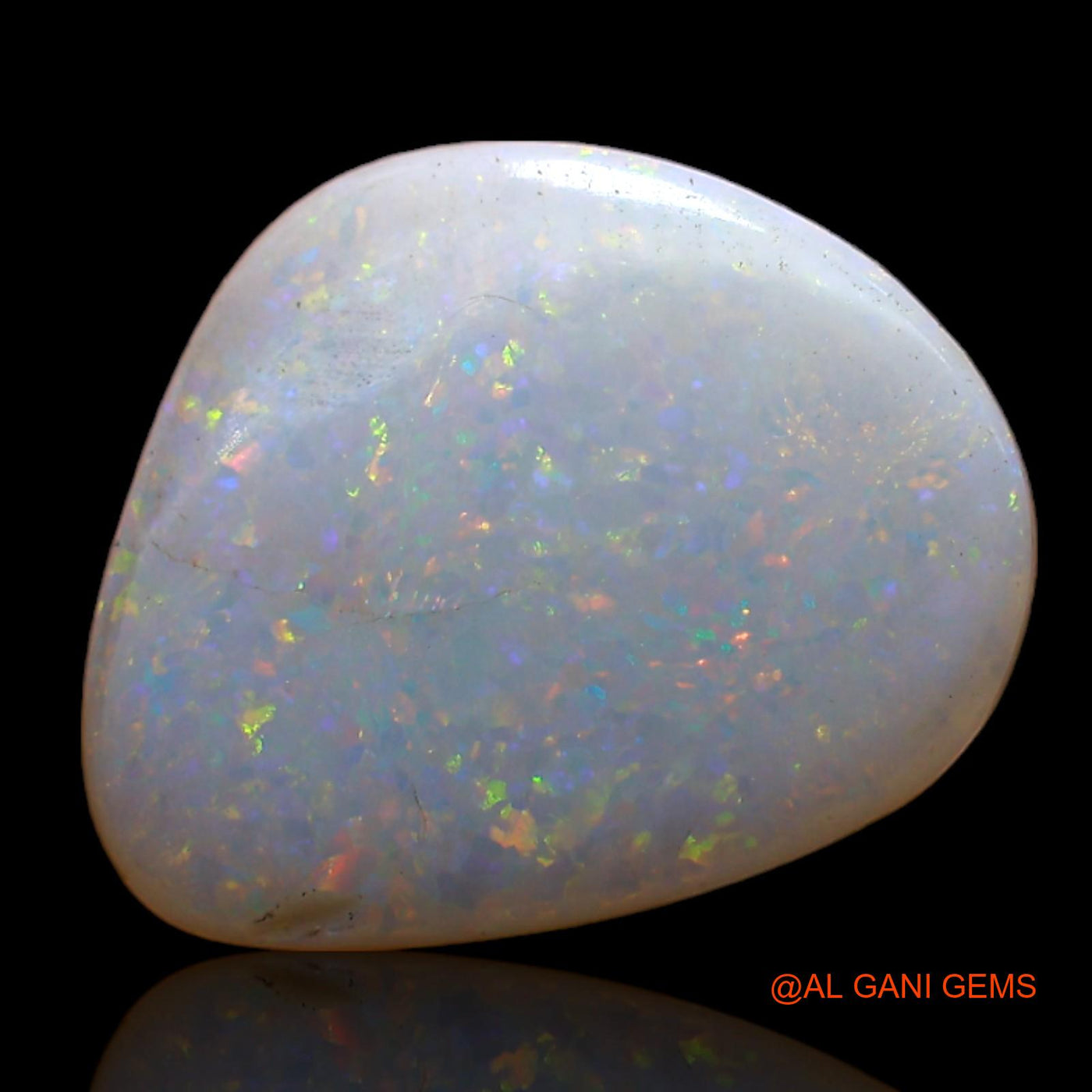 3.00 Cts Natural Australian Fire Opal Loose Gemstone Fancy Cabochon 14x11x3 mm AD-64