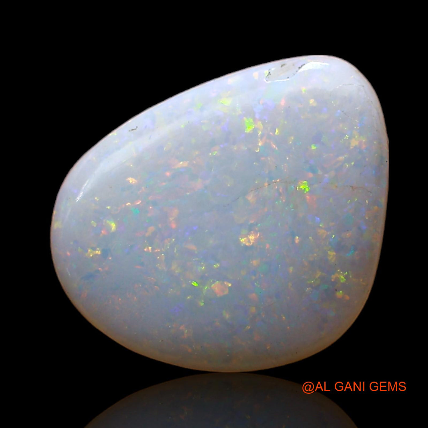 3.00 Cts Natural Australian Fire Opal Loose Gemstone Fancy Cabochon 14x11x3 mm AD-64