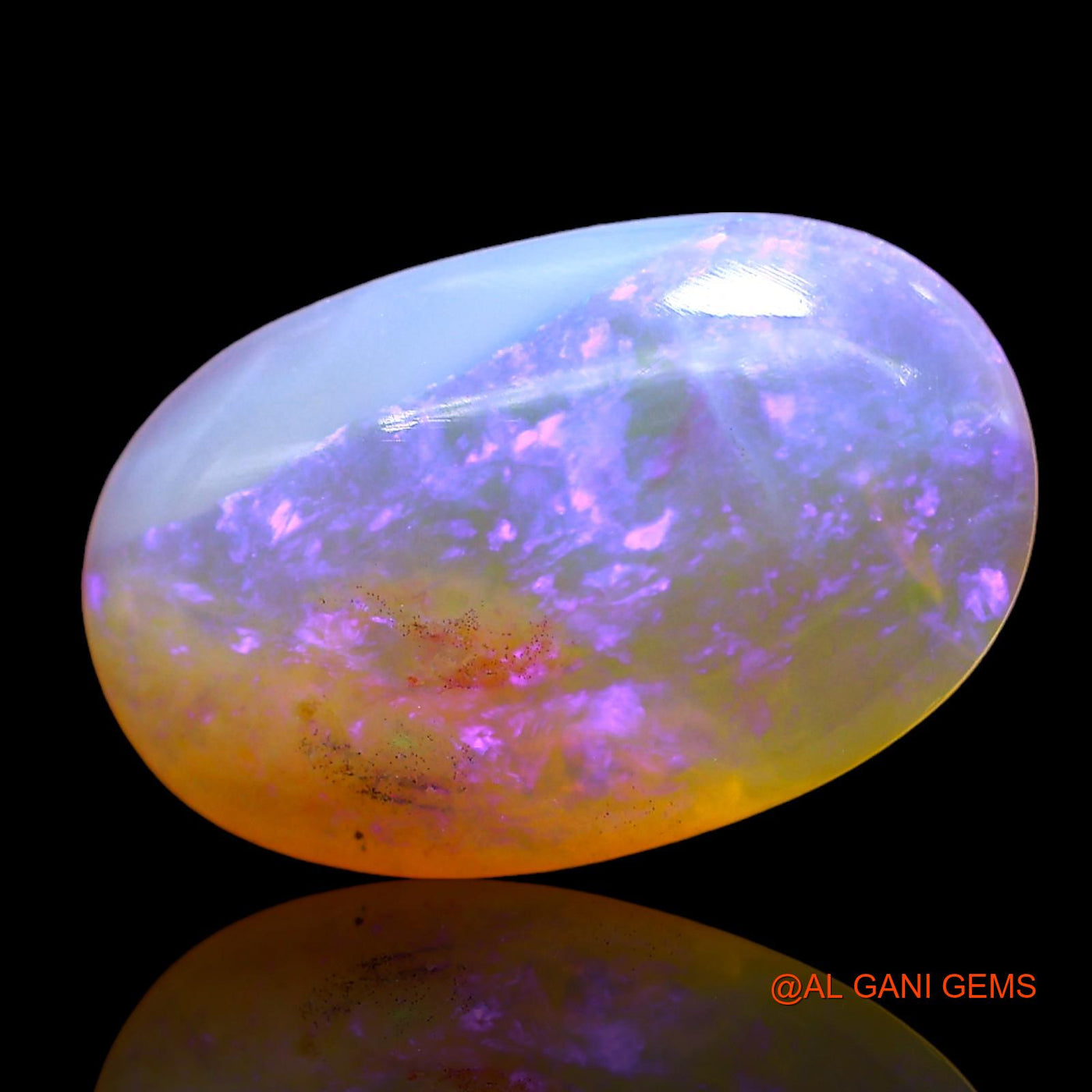 4.00 Cts Natural Australian Fire Opal Loose Gemstone Oval Cabochon 15x9x4 mm AD-650