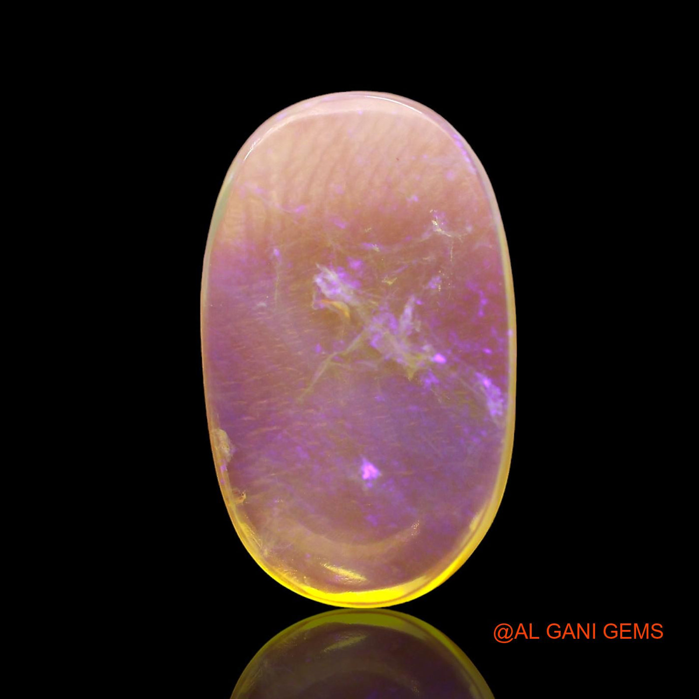 3.00 Cts Natural Australian Fire Opal Oval Cabochon Loose Gemstone For Jewelry 16x10x2 mm AD-651