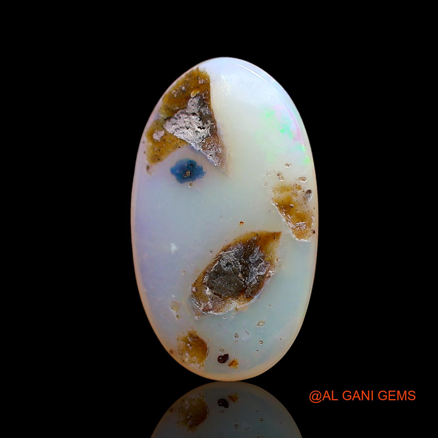 3.00 Cts Unheated Australian Fire Opal Loose Gemstone Oval Cabochon Natural 17x10x2 mm AD-652