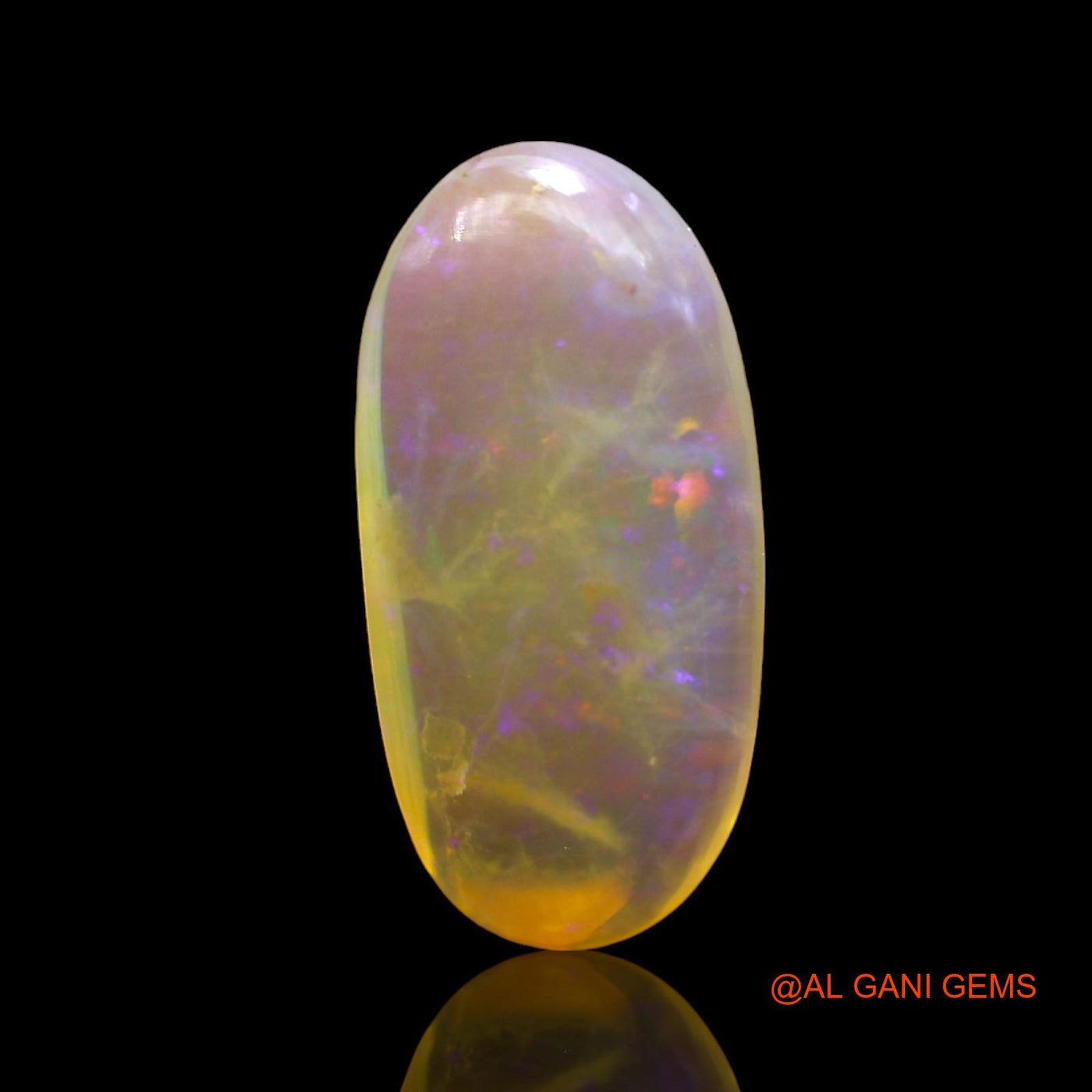 Natural Untreated Fire Opal Loose Gemstone Oval Cabochon From Australia 4.00 Cts 17x8x4 mm AD-658