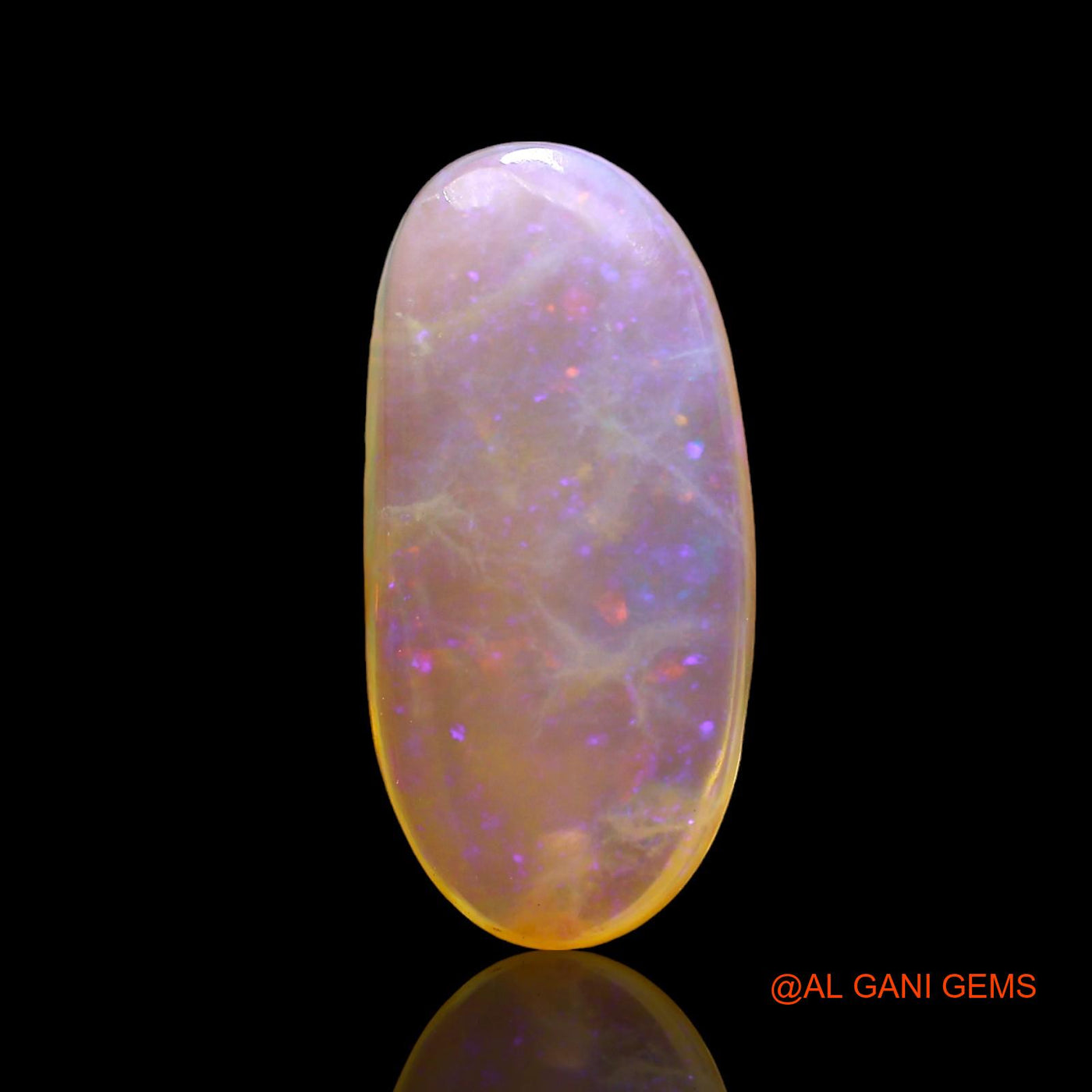 Natural Untreated Fire Opal Loose Gemstone Oval Cabochon From Australia 4.00 Cts 17x8x4 mm AD-658
