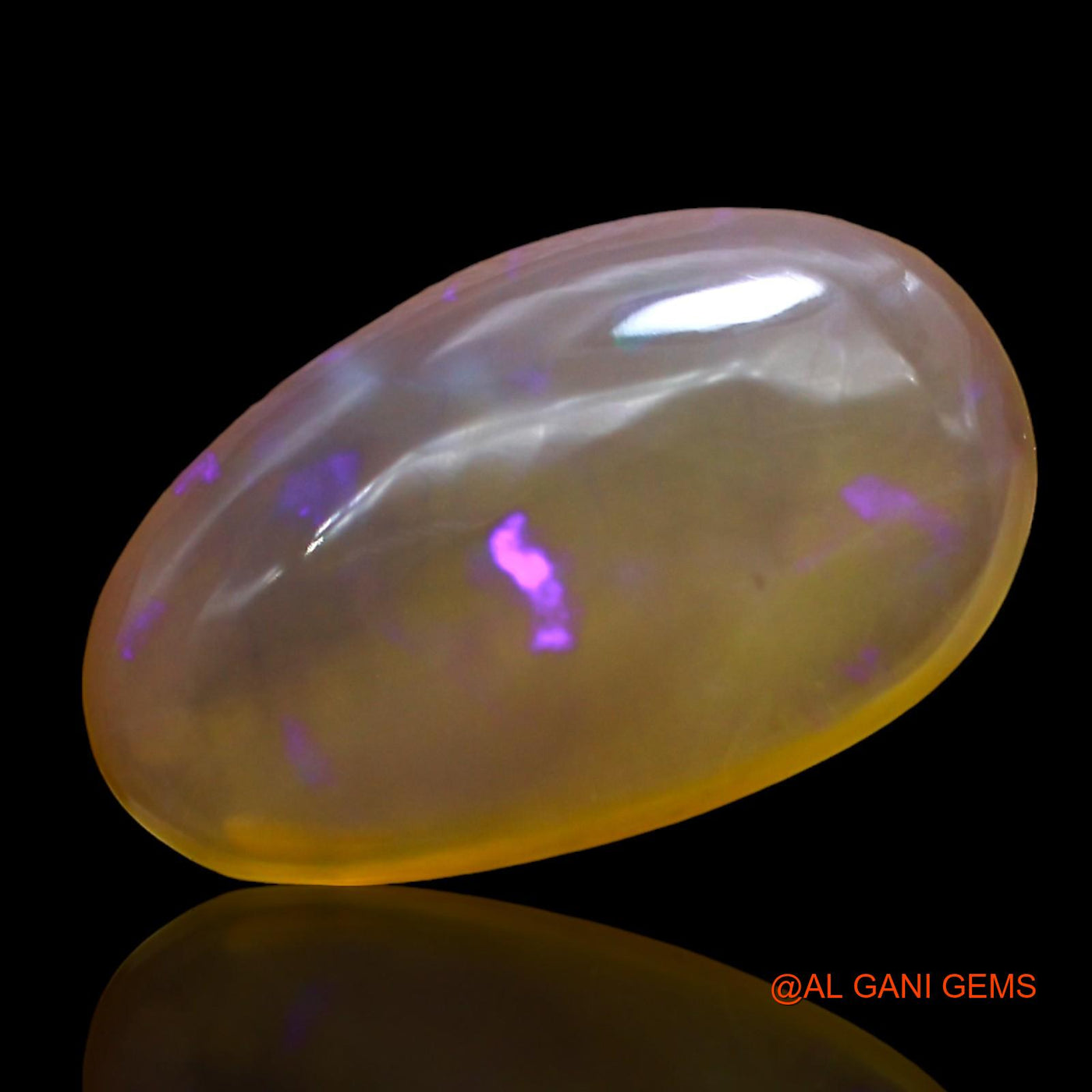 4.00 Cts Unheated Australian Fire Opal Loose Gemstone Oval Cabochon Natural 16x9x4 mm AD-659