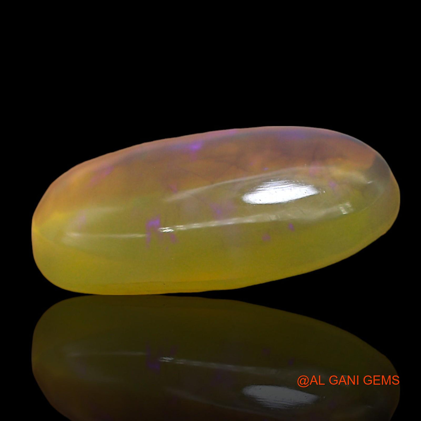 4.00 Cts Unheated Australian Fire Opal Loose Gemstone Oval Cabochon Natural 16x9x4 mm AD-659