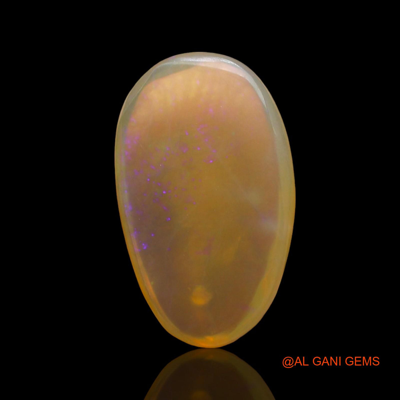 4.00 Cts Unheated Australian Fire Opal Loose Gemstone Oval Cabochon Natural 16x9x4 mm AD-659