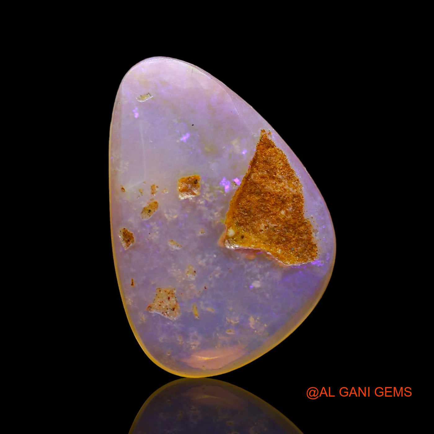 3.00 Cts Natural Australian Fire Opal Loose Gemstone Fancy Cabochon 15x10x2 mm AD-661