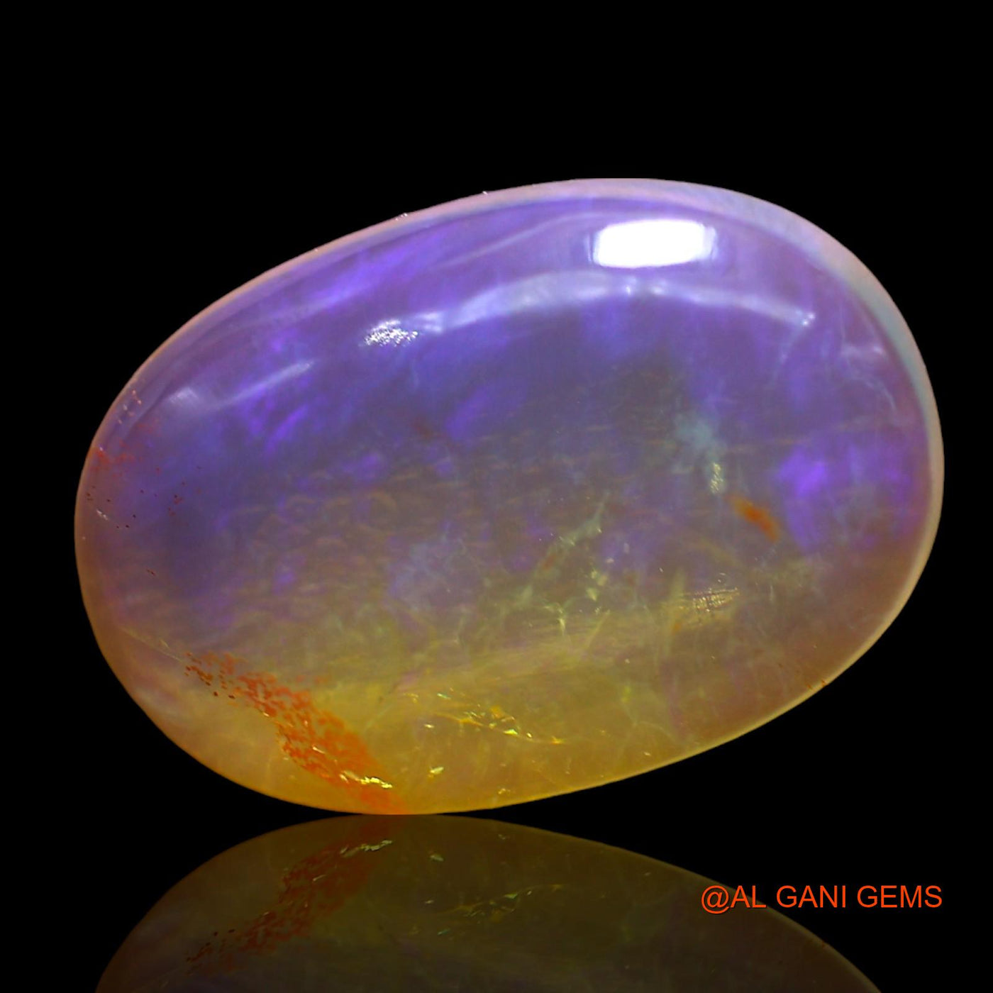 4.00 Cts Natural Australian Fire Opal Oval Cabochon Loose Gemstone For Jewelry 15x10x4 mm AD-662