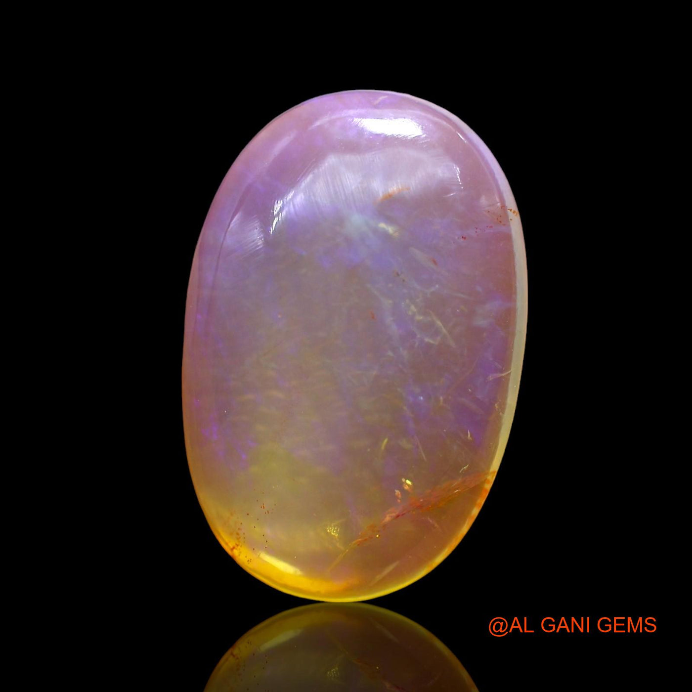 4.00 Cts Natural Australian Fire Opal Oval Cabochon Loose Gemstone For Jewelry 15x10x4 mm AD-662