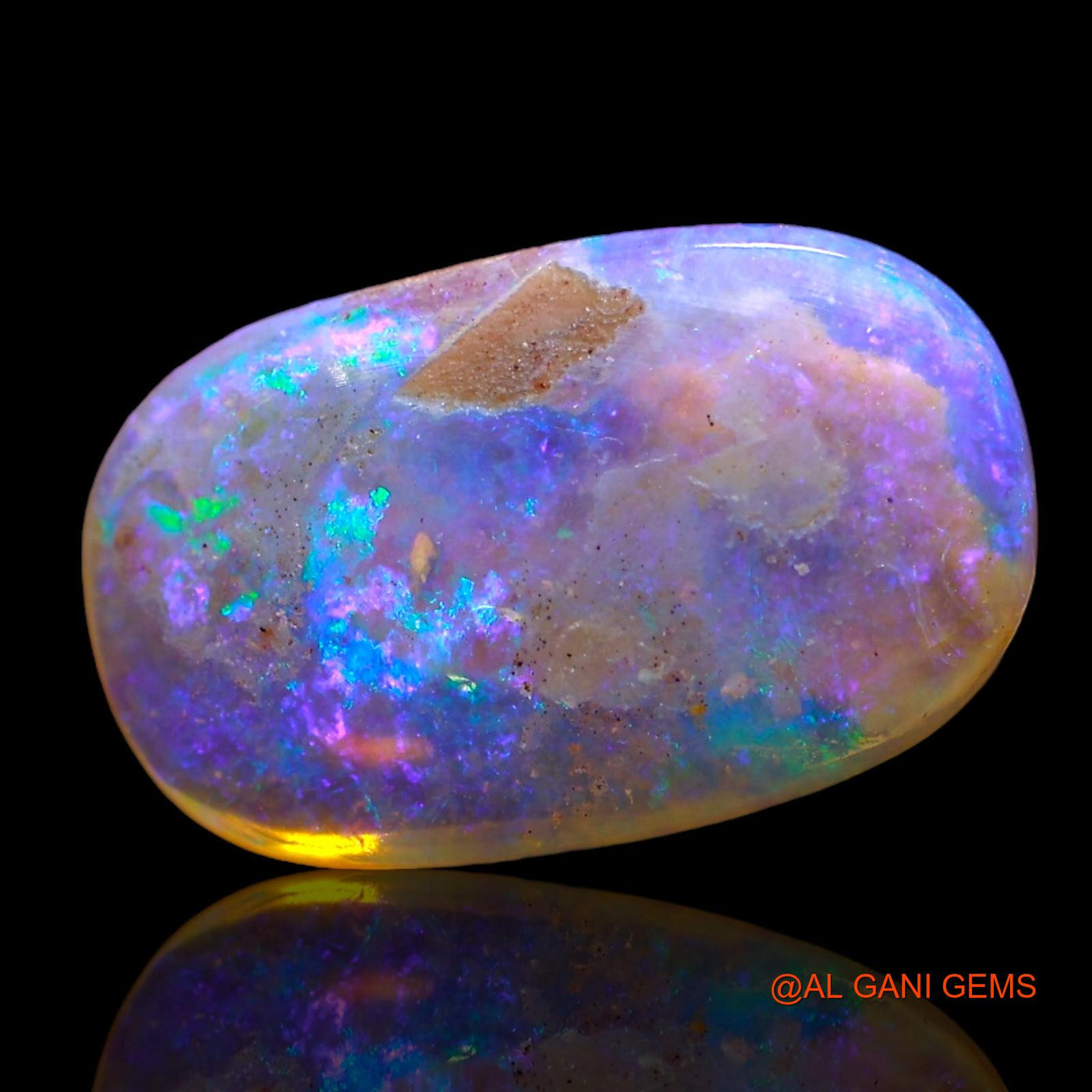 3.00 Cts Natural Australian Fire Opal Loose Gemstone Oval Cabochon 15x9x4 mm AD-668