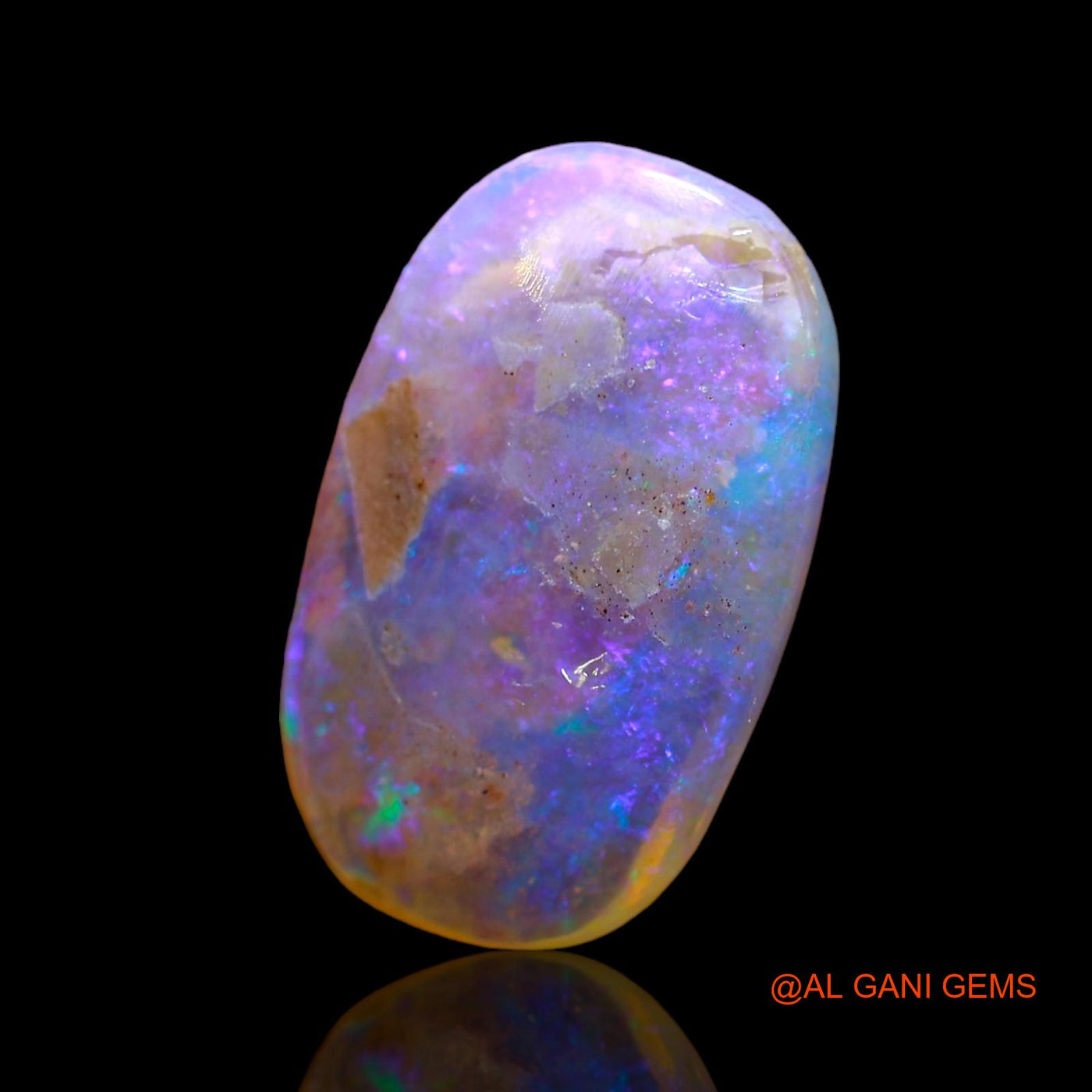 3.00 Cts Natural Australian Fire Opal Loose Gemstone Oval Cabochon 15x9x4 mm AD-668