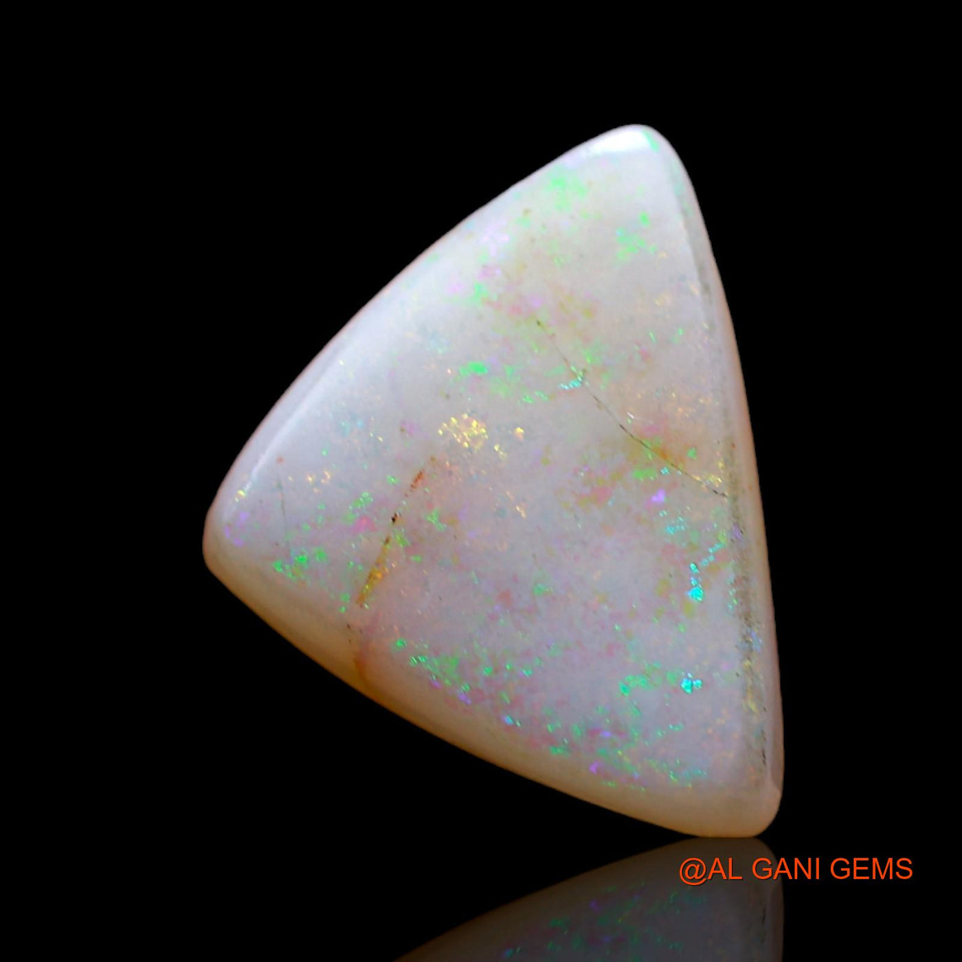 3.00 Cts Natural Australian Fire Opal Loose Gemstone Trillion Cabochon 14x10x3 mm AD-66