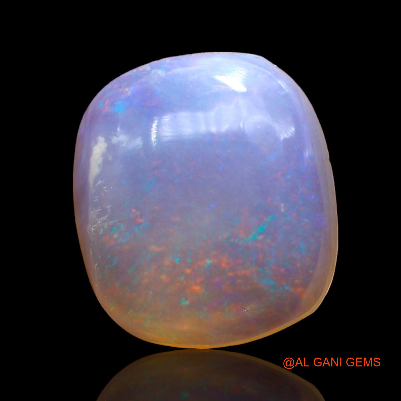 Natural Fire Opal Gemstone 4.00 Cts Loose Oval Cabochon From Australia 13x12x4 mm AD-670