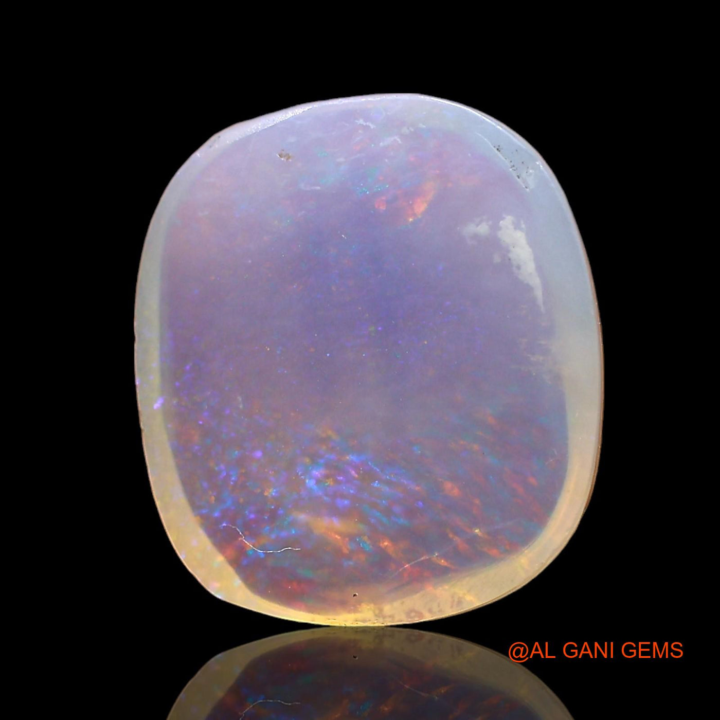 Natural Fire Opal Gemstone 4.00 Cts Loose Oval Cabochon From Australia 13x12x4 mm AD-670