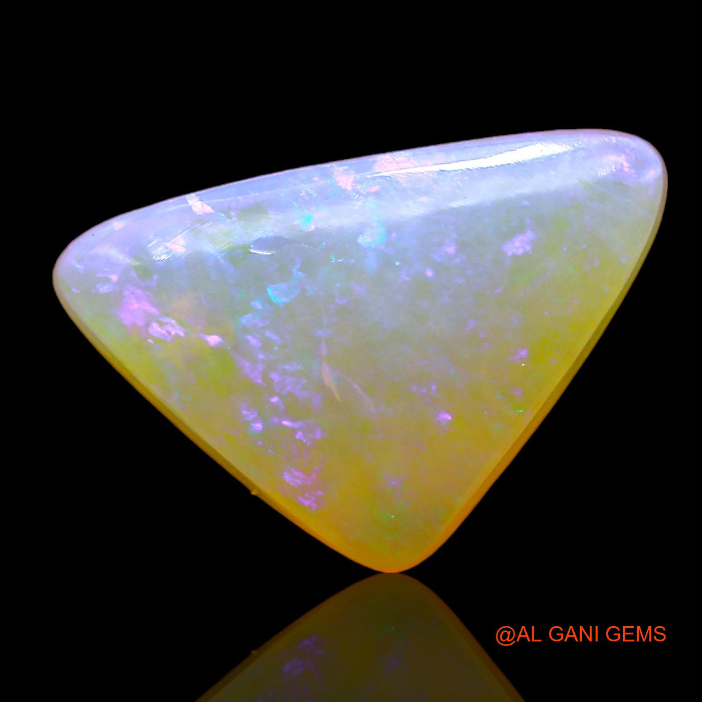 5.00 Cts Natural Australian Fire Opal Loose Gemstone Trillion Cabochon 12x10x5 mm AD-672