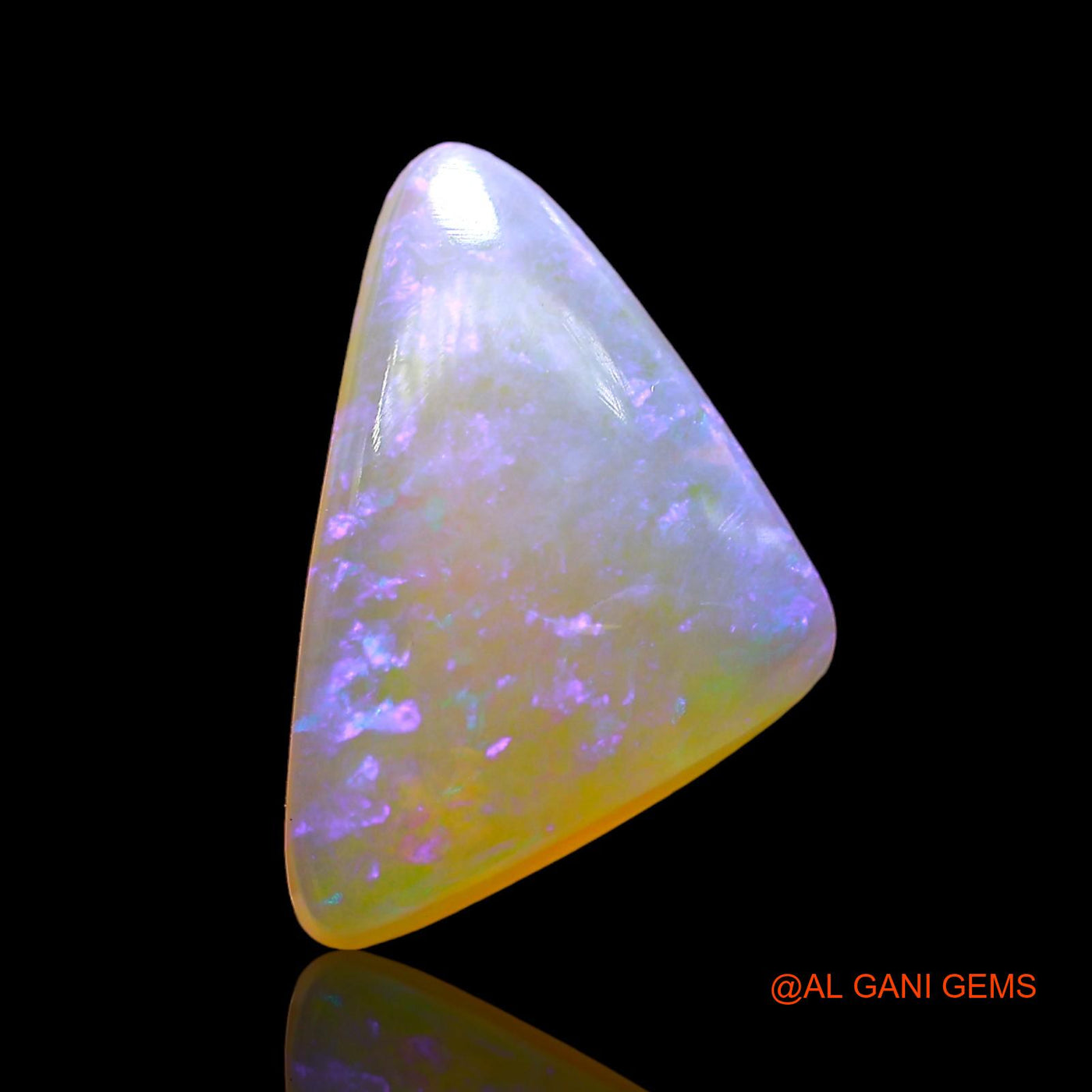 5.00 Cts Natural Australian Fire Opal Loose Gemstone Trillion Cabochon 12x10x5 mm AD-672