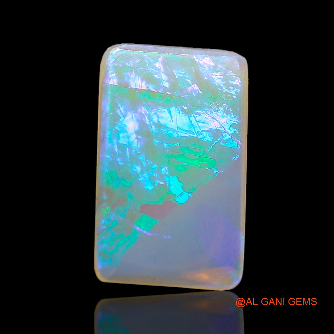 1.00 Cts Natural Australian Fire Opal Loose Gemstone Square Cabochon 14x8x1 mm AD-674