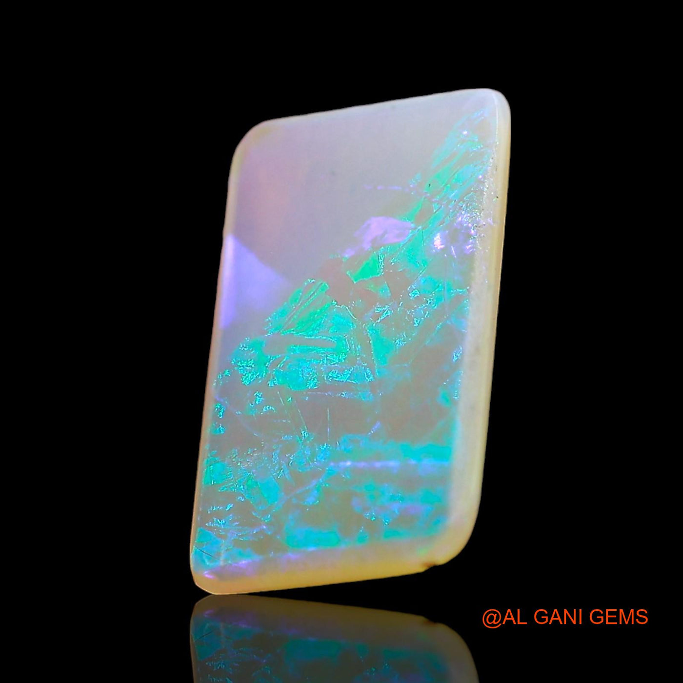 1.00 Cts Natural Australian Fire Opal Loose Gemstone Square Cabochon 14x8x1 mm AD-674