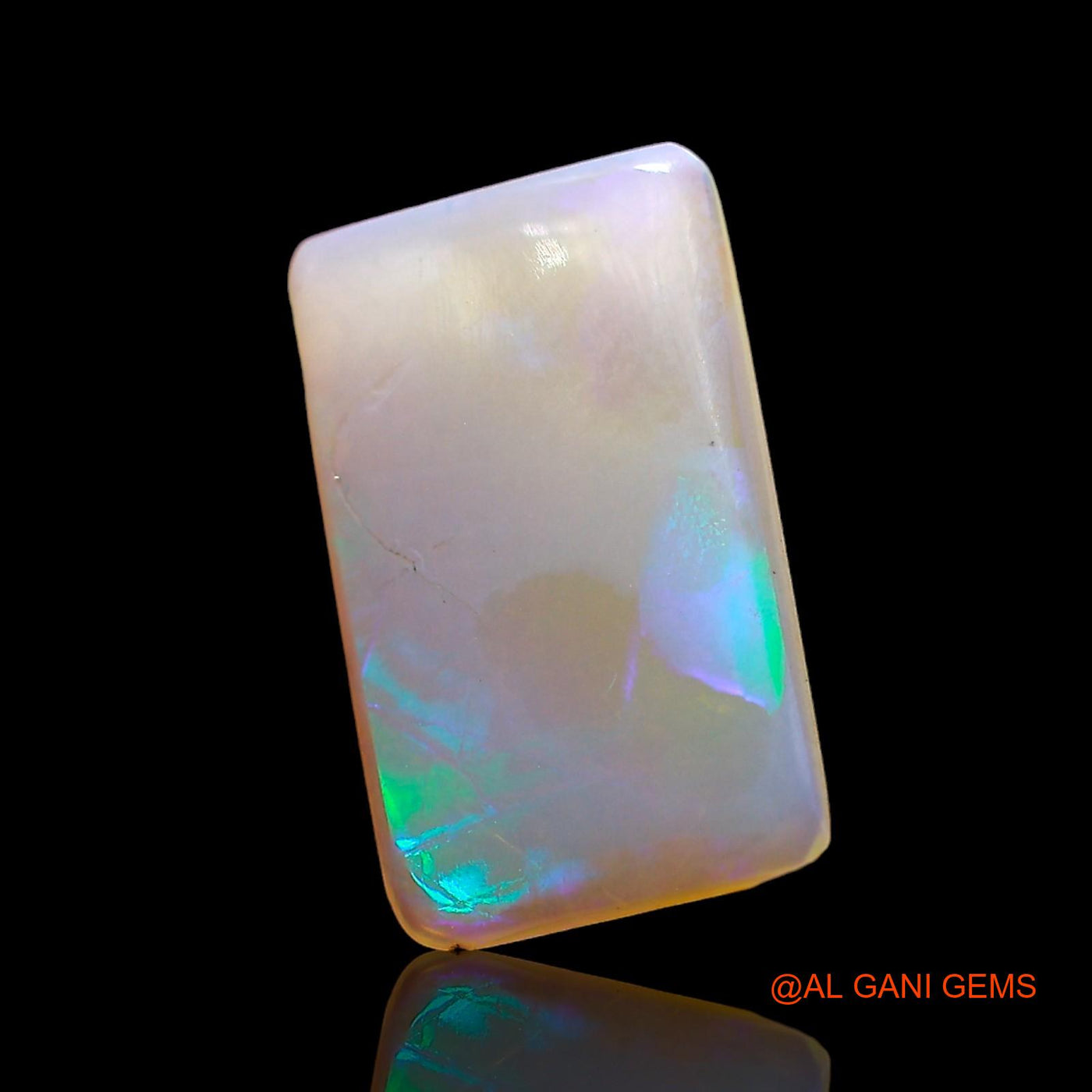 1.00 Cts Natural Australian Fire Opal Loose Gemstone Square Cabochon 14x8x1 mm AD-674