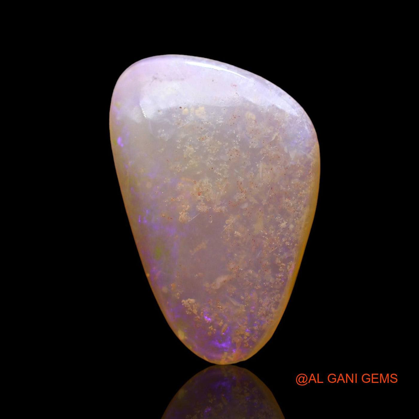 Natural Untreated Fire Opal Loose Gemstone Trillion Cabochon From Australia 3.00 Cts 16x10x3 mm AD-678