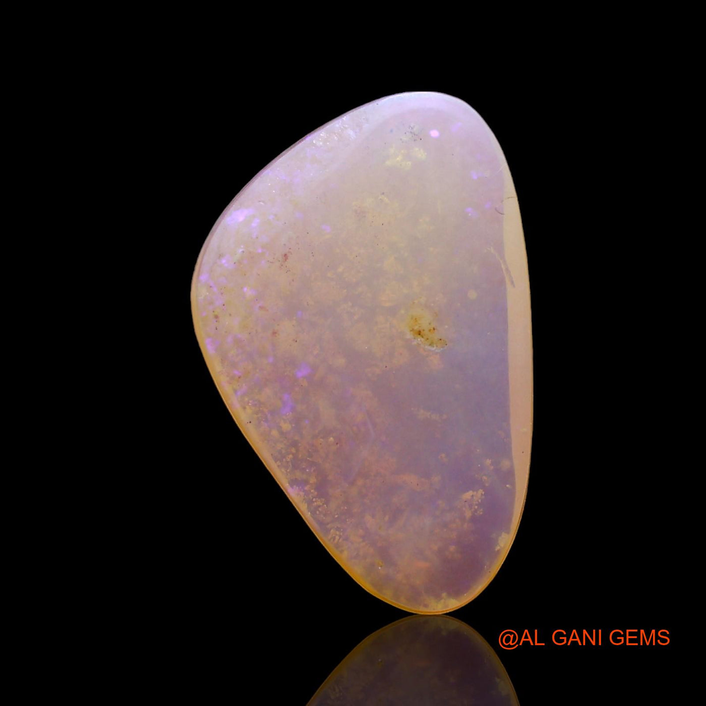 Natural Untreated Fire Opal Loose Gemstone Trillion Cabochon From Australia 3.00 Cts 16x10x3 mm AD-678