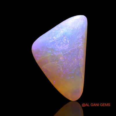 3.00 Cts Unheated Australian Fire Opal Loose Gemstone Trillion Cabochon Natural 15x9x3 mm AD-682