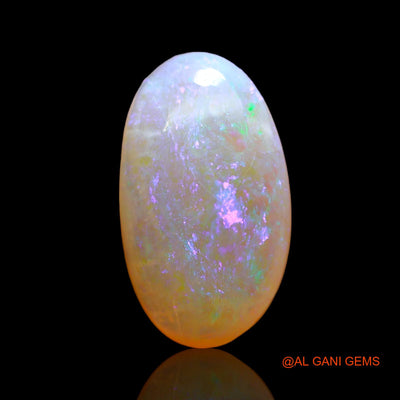 Natural Untreated Fire Opal Loose Gemstone Oval Cabochon From Australia 4.00 Cts 15x9x5 mm AD-683