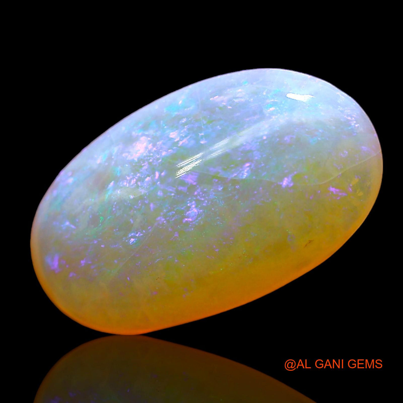 Natural Untreated Fire Opal Loose Gemstone Oval Cabochon From Australia 4.00 Cts 15x9x5 mm AD-683