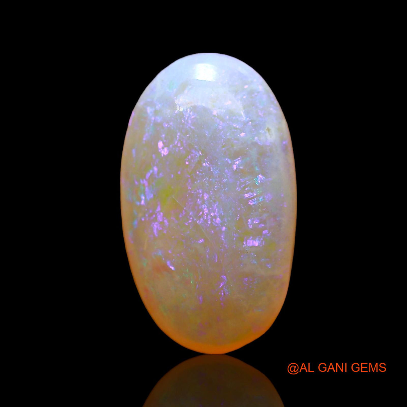 Natural Untreated Fire Opal Loose Gemstone Oval Cabochon From Australia 4.00 Cts 15x9x5 mm AD-683