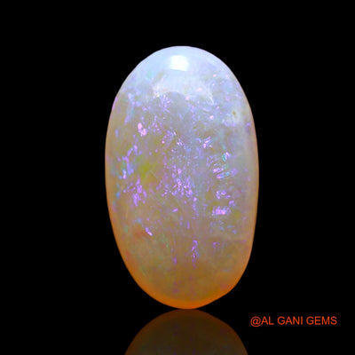 Natural Untreated Fire Opal Loose Gemstone Oval Cabochon From Australia 4.00 Cts 15x9x5 mm AD-683
