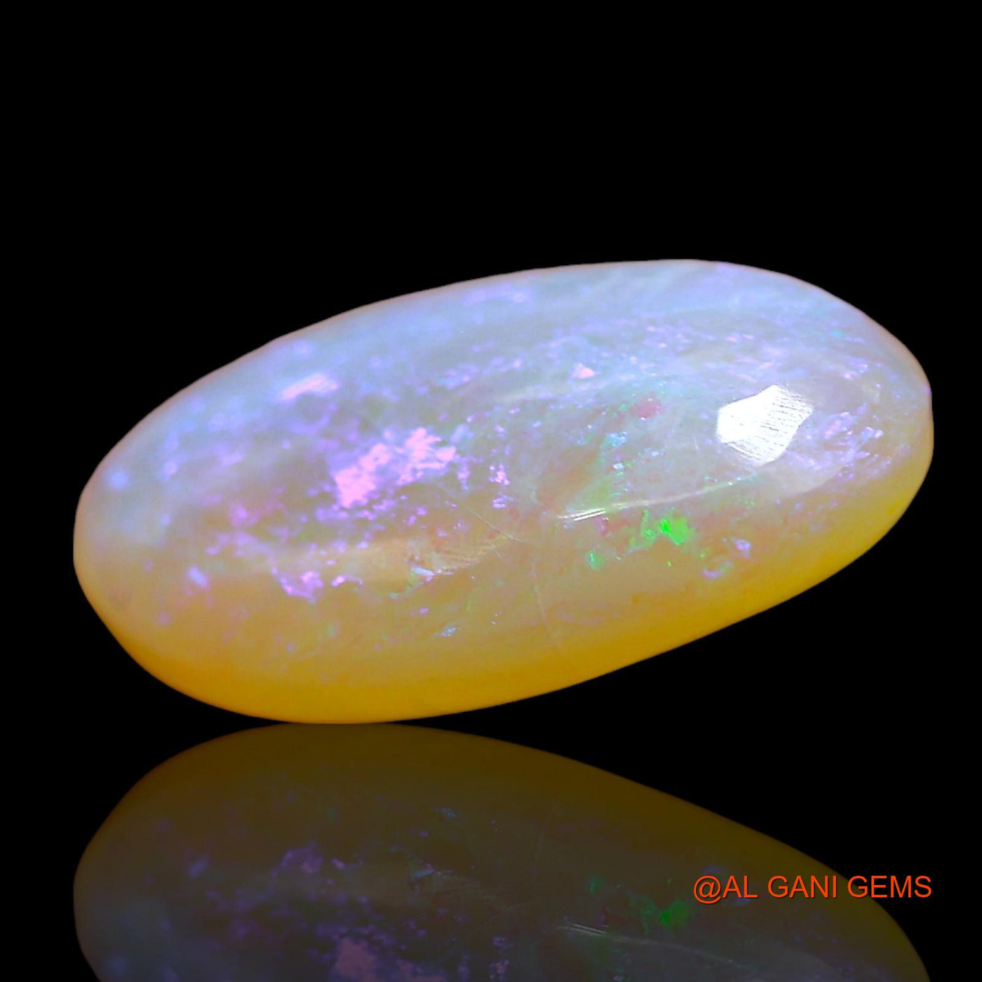 Natural Untreated Fire Opal Loose Gemstone Oval Cabochon From Australia 4.00 Cts 15x9x5 mm AD-683