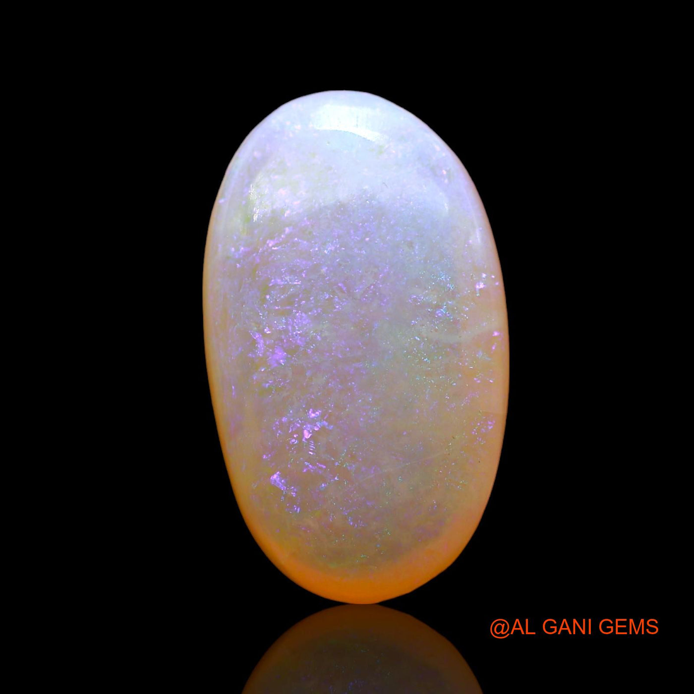 Natural Untreated Fire Opal Loose Gemstone Oval Cabochon From Australia 4.00 Cts 15x9x5 mm AD-683