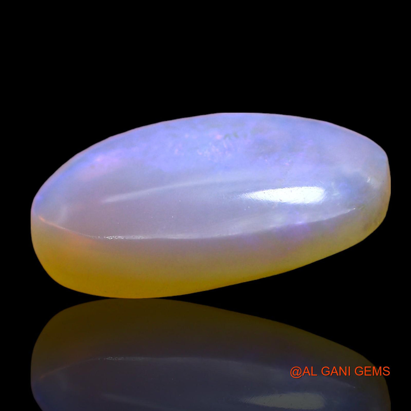 Natural Untreated Fire Opal Loose Gemstone Fancy Cabochon From Australia 2.00 Cts 16x8x2 mm AD-685