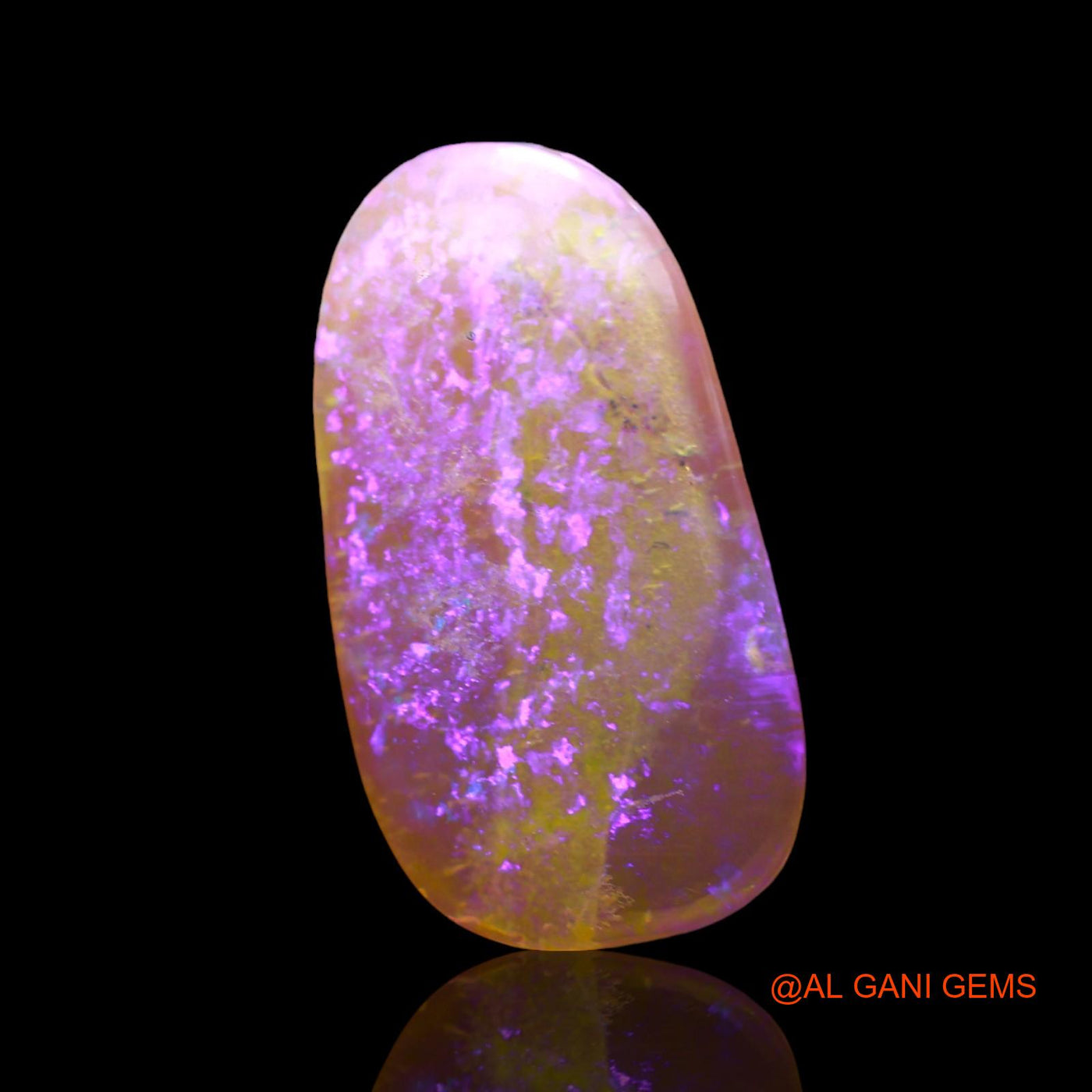 1.00 Cts Natural Australian Fire Opal Loose Gemstone Fancy Cabochon 16x8x2 mm AD-686