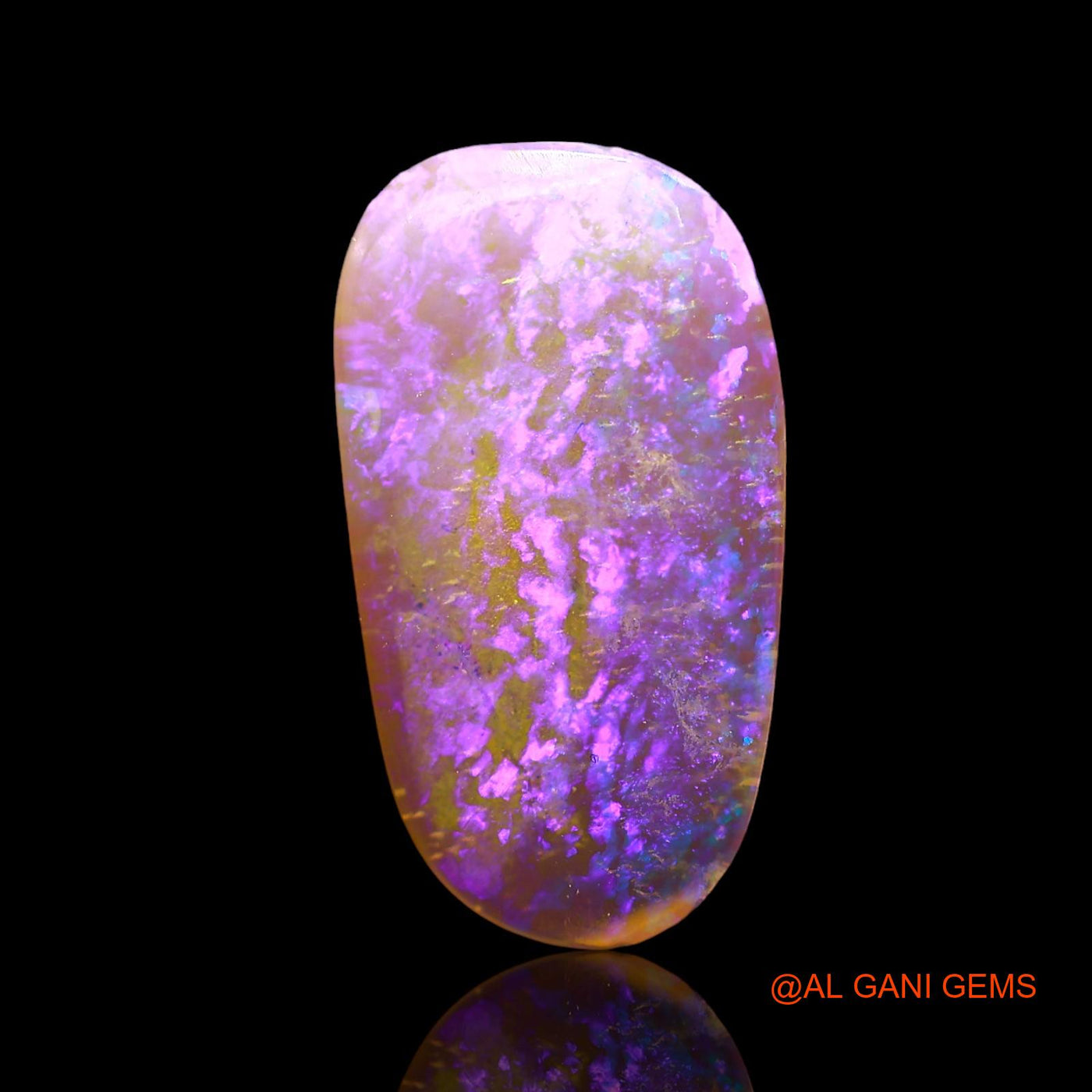 1.00 Cts Natural Australian Fire Opal Loose Gemstone Fancy Cabochon 16x8x2 mm AD-686