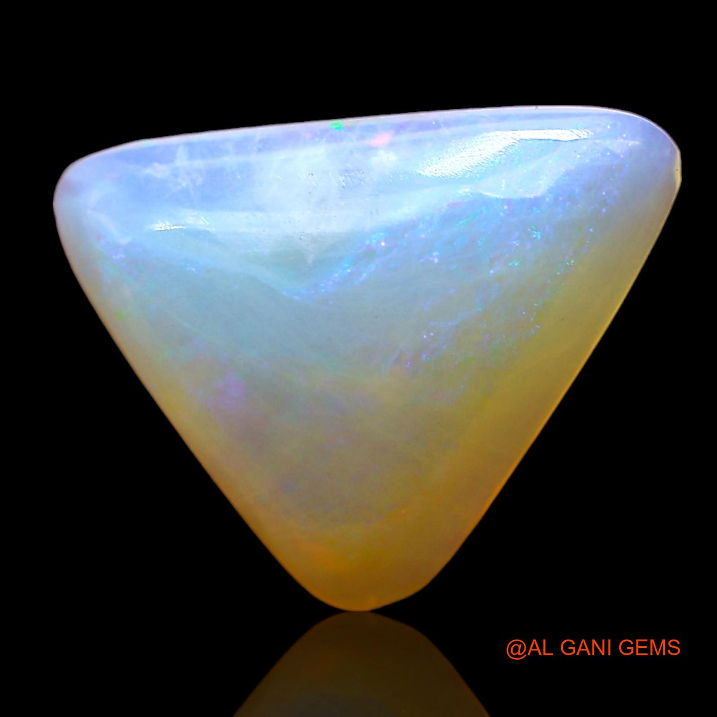 3.00 Cts Natural Australian Fire Opal Loose Gemstone Trillion Cabochon 14x11x4 mm AD-692
