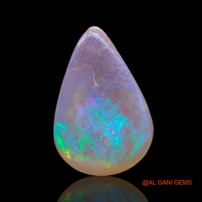 Natural Untreated Fire Opal Loose Gemstone Pear Cabochon From Australia 3.00 Cts 15x10x3 mm AD-693