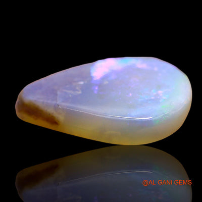Natural Untreated Fire Opal Loose Gemstone Pear Cabochon From Australia 3.00 Cts 15x10x3 mm AD-693